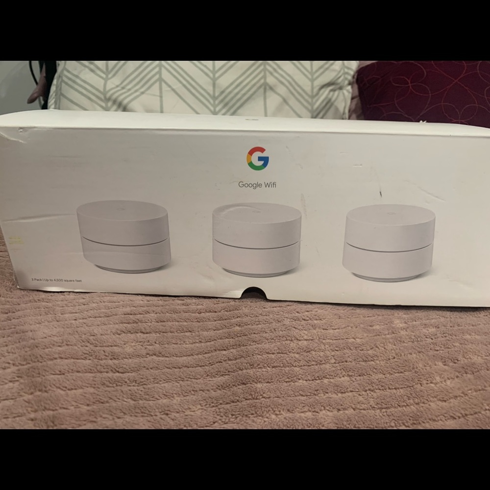 Google WiFi! Plug it in and increase your internet signal up to 4,500 sq feet!!